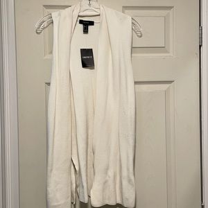 White cream cartigan sweater
